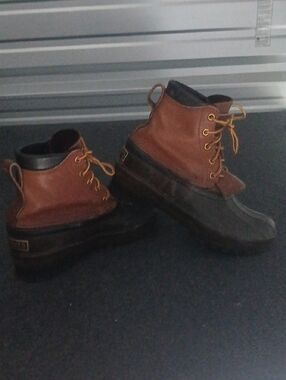 Men's Brown and Black Waterproof Lace-Up Winter Boots